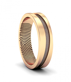 Кольцо с отпечатком пальца (Мод.121)